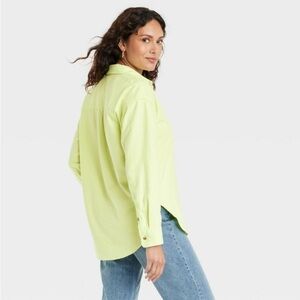 Women's Long Sleeve Flannel Button-Down
Shirt - Universal Thread™" Light Green
